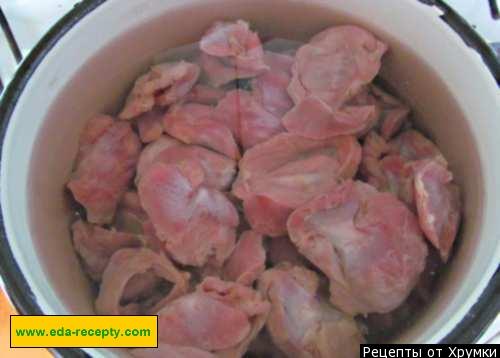 Шаг 2 приготовления Желудочки куриные с соевым соусом