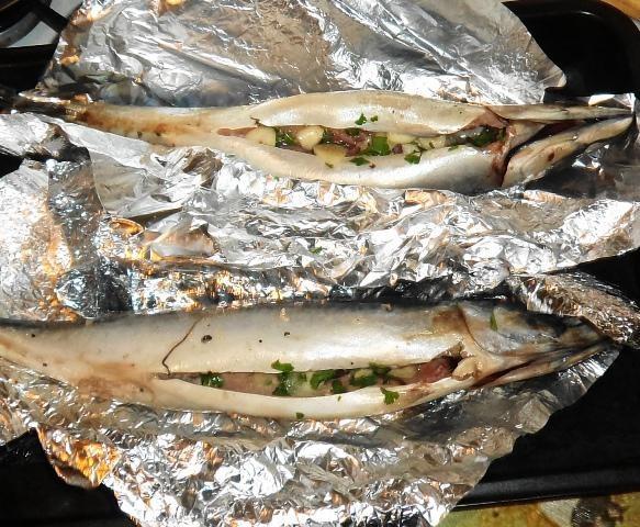 Шаг 7 приготовления Запеченная фаршированная скумбрия в духовке