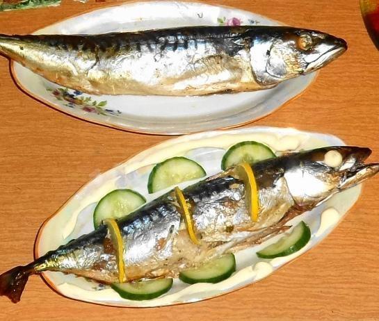 Шаг 9 приготовления Запеченная фаршированная скумбрия в духовке