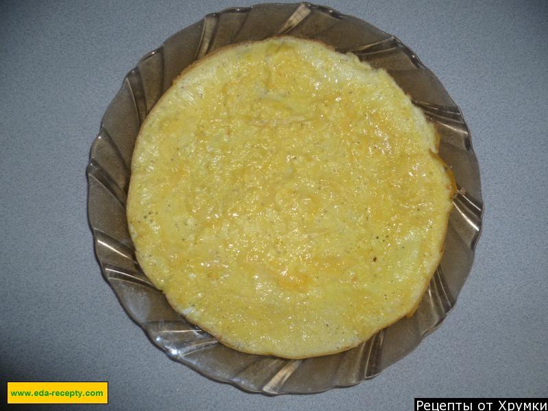 Шаг 4 приготовления Вкусный омлет с начинкой по-французски