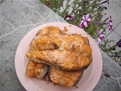 Обложка рецепта Запеченные семговые стейки