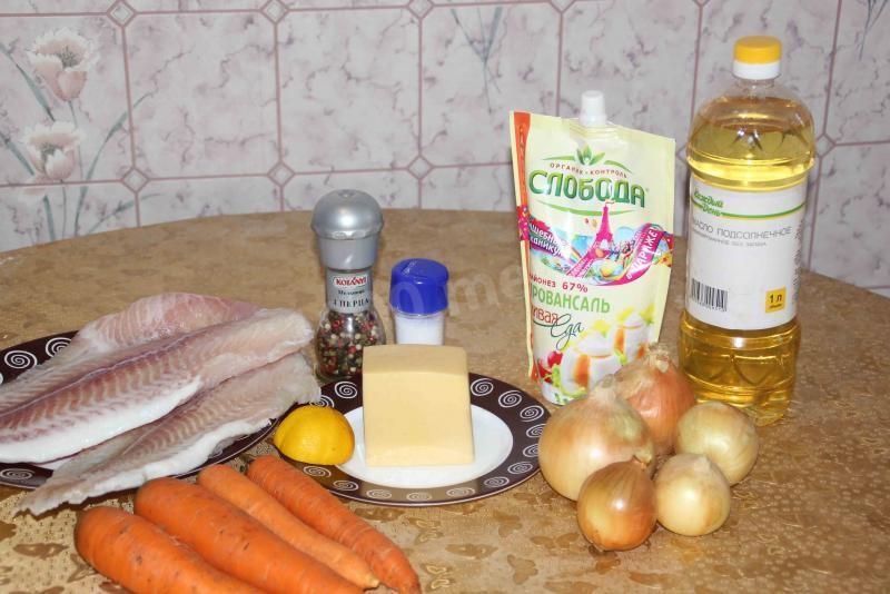 Шаг 1 приготовления рыба по гречески под сырной шапочкой