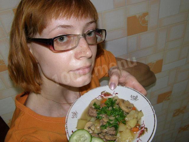Шаг 11 приготовления Телятина с овощами