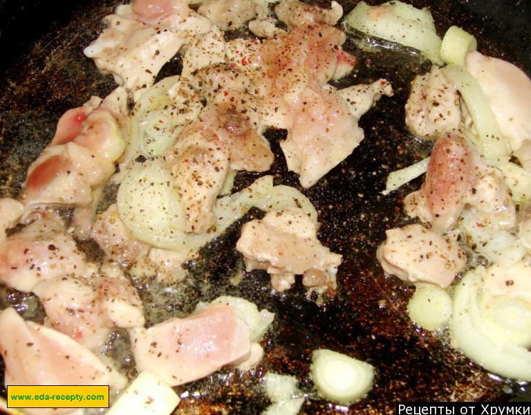 Шаг 2 приготовления Макароны с курицей и брокколи под сырным соусом