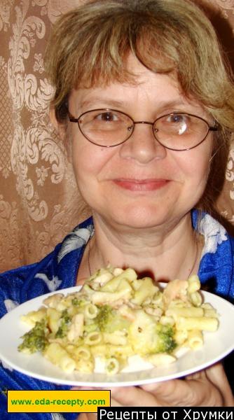 Шаг 7 приготовления Макароны с курицей и брокколи под сырным соусом
