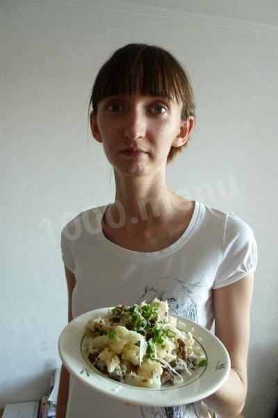 Шаг 6 приготовления Макароны с цветной капустой, твердым сыром и фаршем
