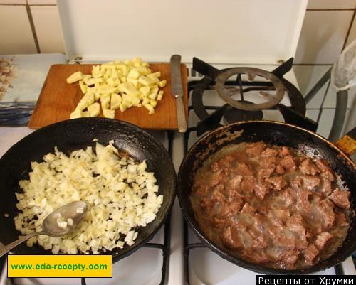 Шаг 3 приготовления Мясо по-болгарски