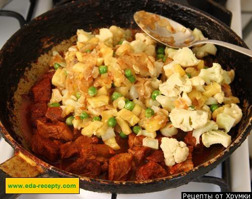 Шаг 5 приготовления Мясо по-болгарски