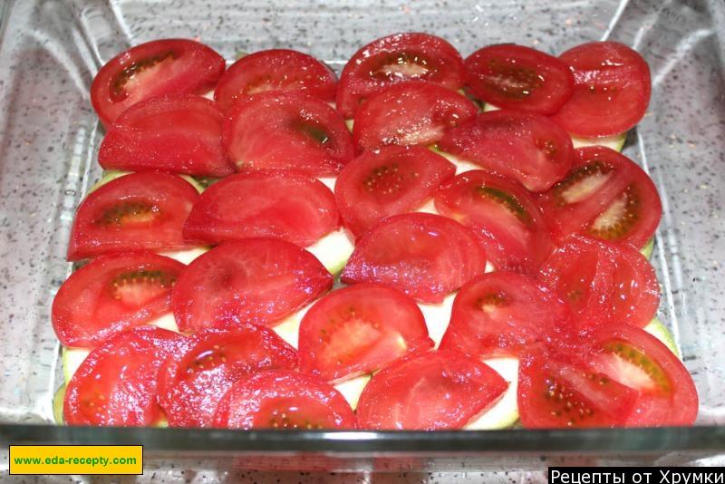Шаг 6 приготовления Овощная запеканка с томатами и кабачками