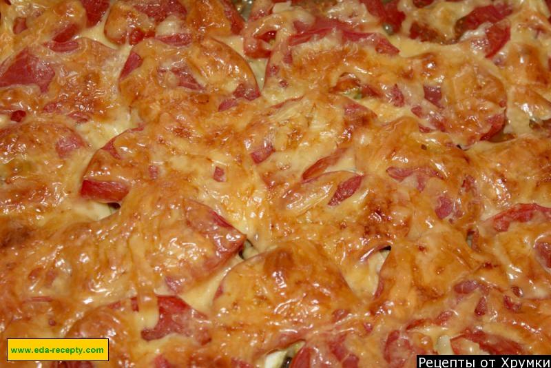Шаг 8 приготовления Овощная запеканка с томатами и кабачками