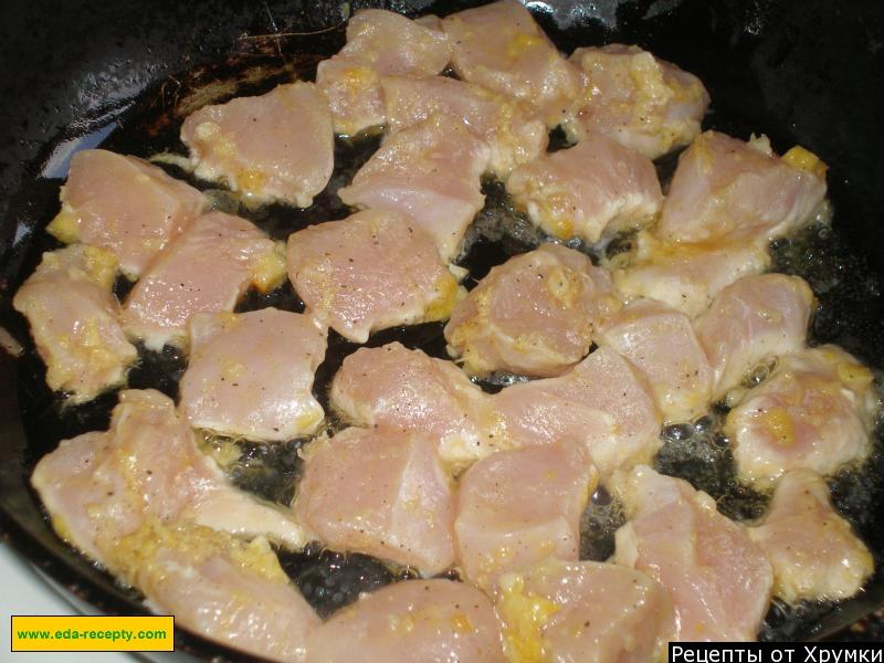 Шаг 8 приготовления Куриная грудка, маринованная в апельсине и имбире