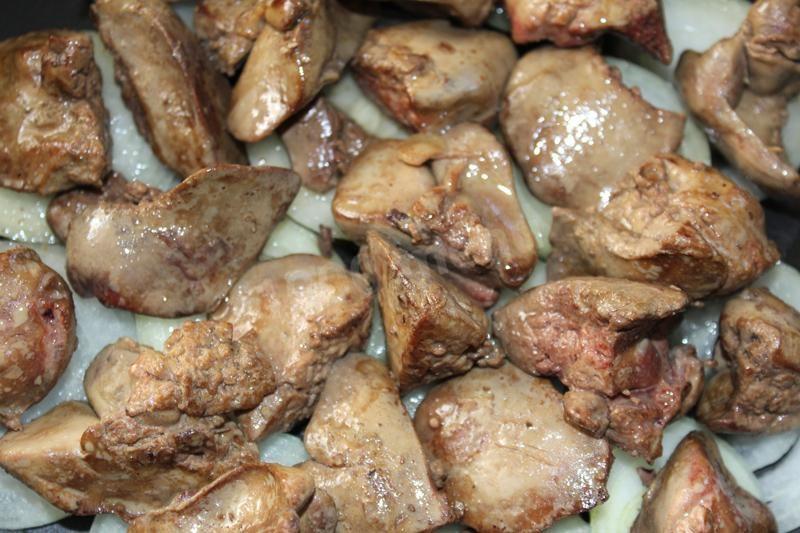 Шаг 6 приготовления Запеканка с баклажанами и печенью