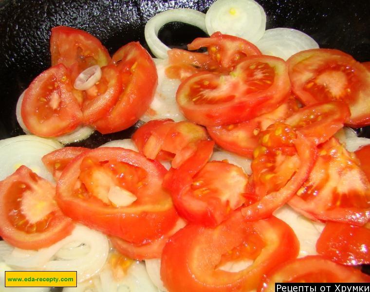 Шаг 6 приготовления Макароны с сосисками и помидорами