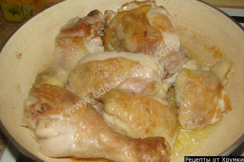 Шаг 3 приготовления Запеченная картошка с курицей в духовке