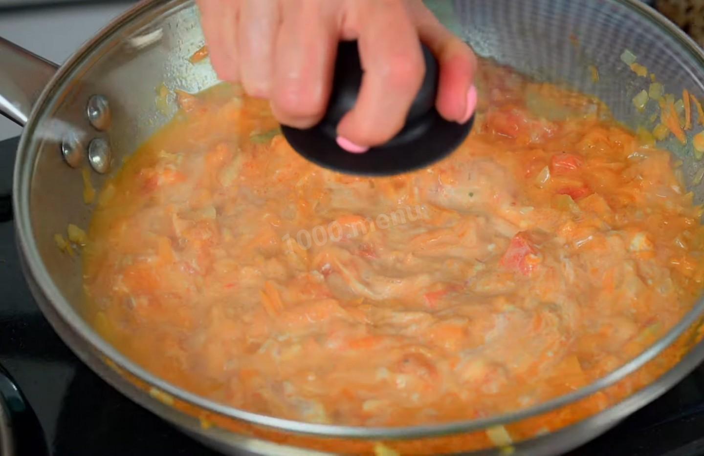 Шаг 9 приготовления Фаршированный мясным фаршем и рисом болгарский перец