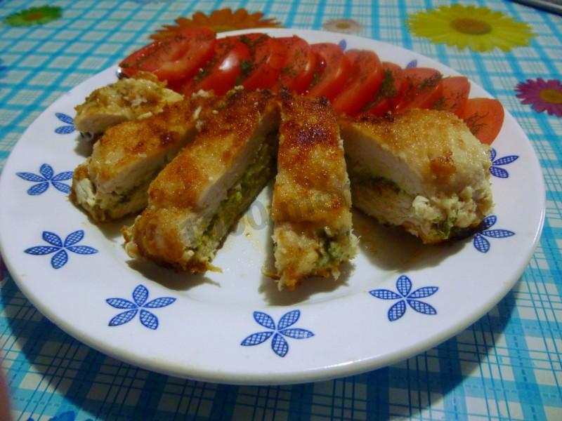 Шаг 8 приготовления Куриная грудка в укропном соусе с сыром внутри на сковороде