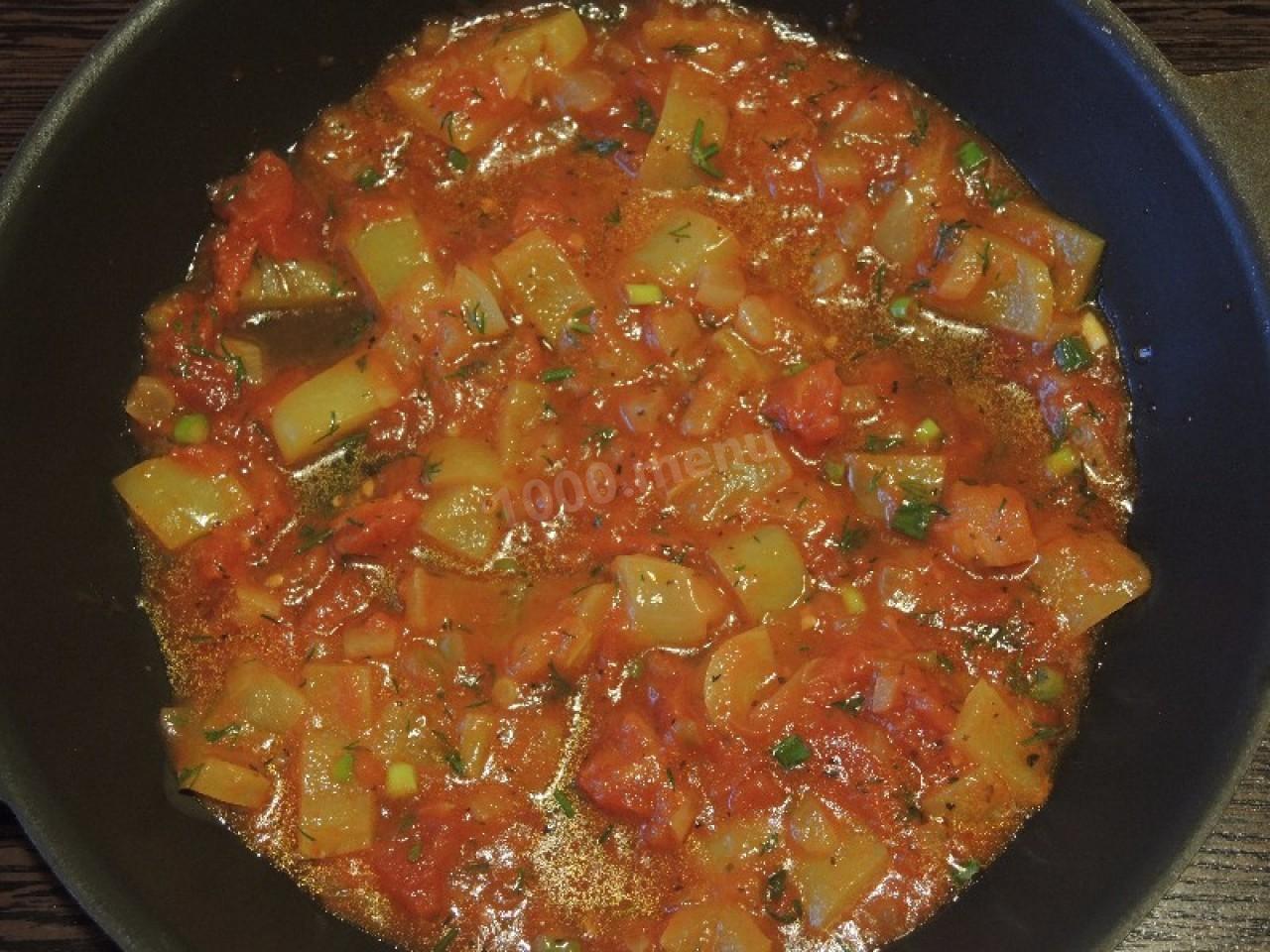 Шаг 10 приготовления Баклажаны с овощами и говяжьим фаршем в духовке