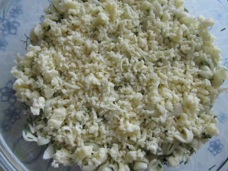 Шаг 11 приготовления Лапшевник с мясом и сыром
