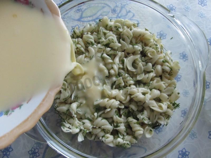 Шаг 9 приготовления Лапшевник с мясом и сыром