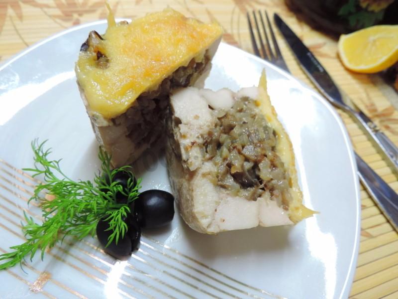 Шаг 9 приготовления Куриные маффины с гречкой и грибами
