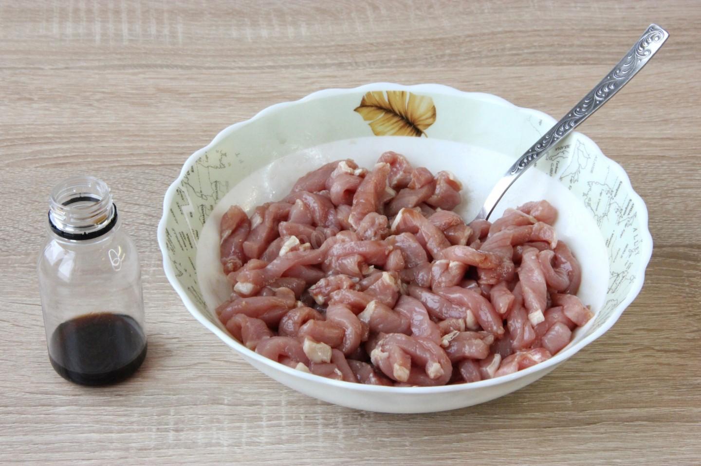 Шаг 3 приготовления Мясо стир фрай в соевом соусе