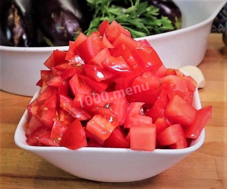 Шаг 1 приготовления Мусака с барашком, помидорами и травами