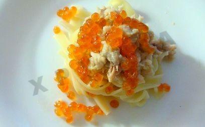 Обложка рецепта Рыба с горчично-медовым соусом и икрой