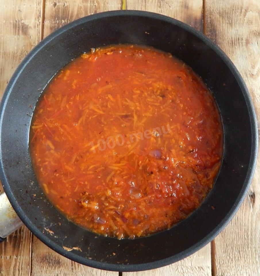 Шаг 9 приготовления Мясные тефтели из говяжьего фарша с рисом и томатной пастой
