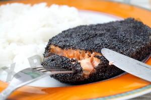 Шаг 4 приготовления Рыба в маке с нежным рисом