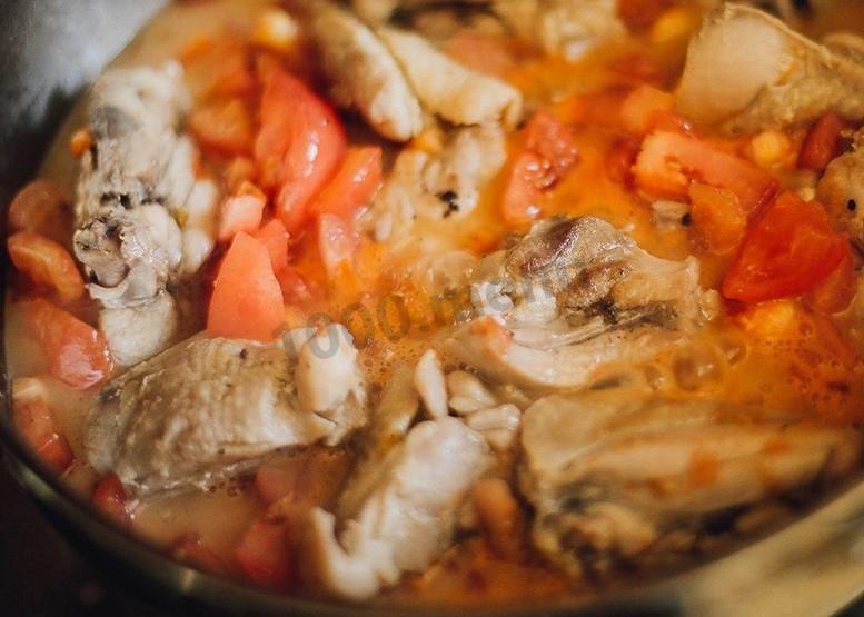 Обложка рецепта Чахохбили из куриного филе с томатами