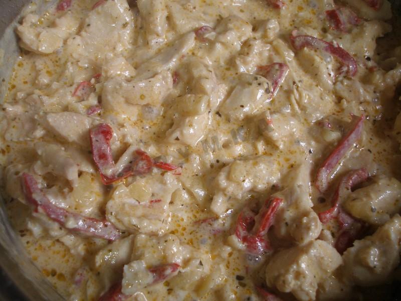 Шаг 9 приготовления Филе куриной грудки с болгарским перцем в сметане