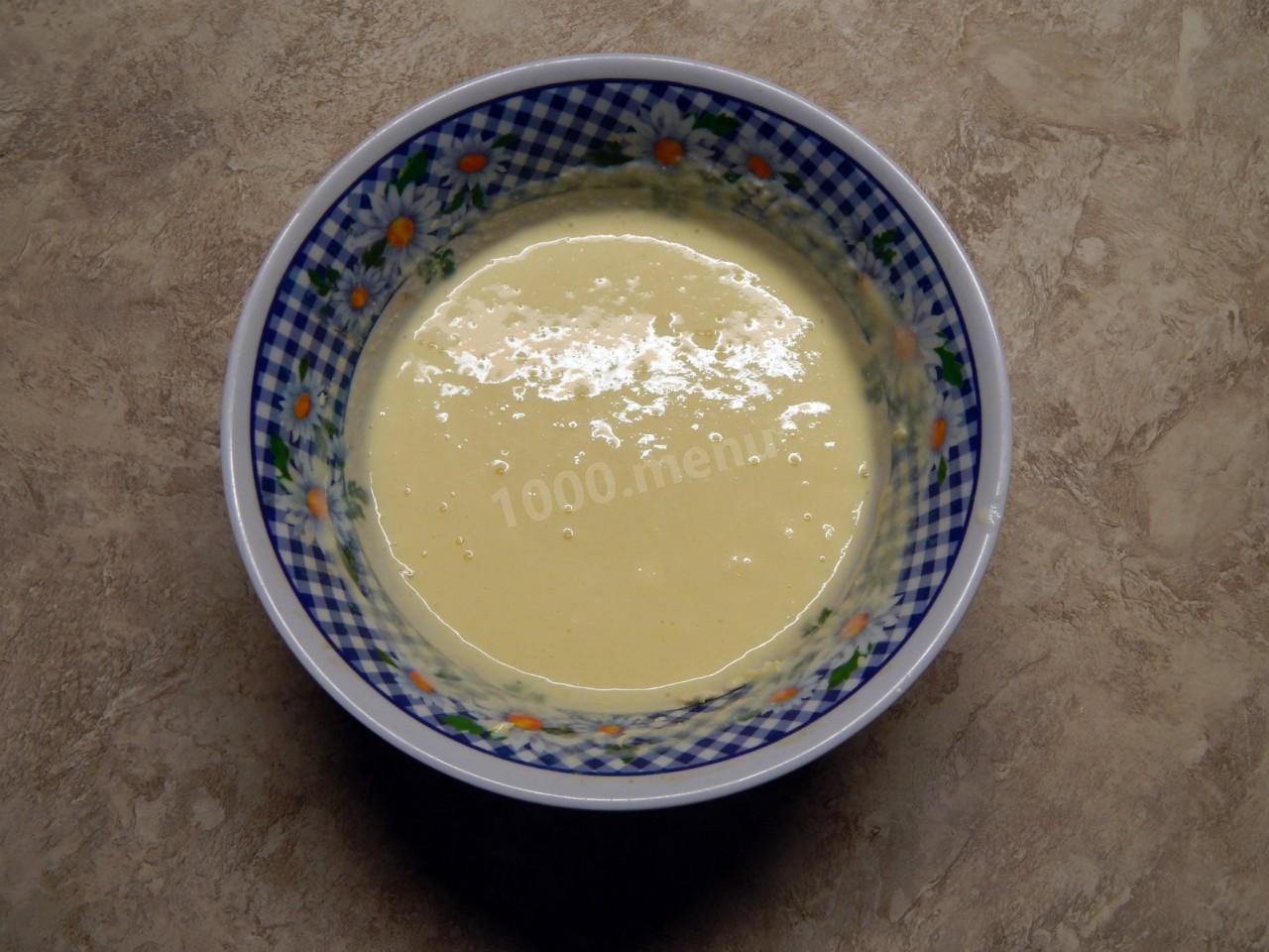 Шаг 5 приготовления Запеканка из кукурузной муки на кефире без творога