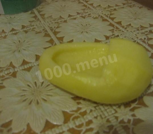 Шаг 2 приготовления Картофельные лапти с грибами и баклажанами