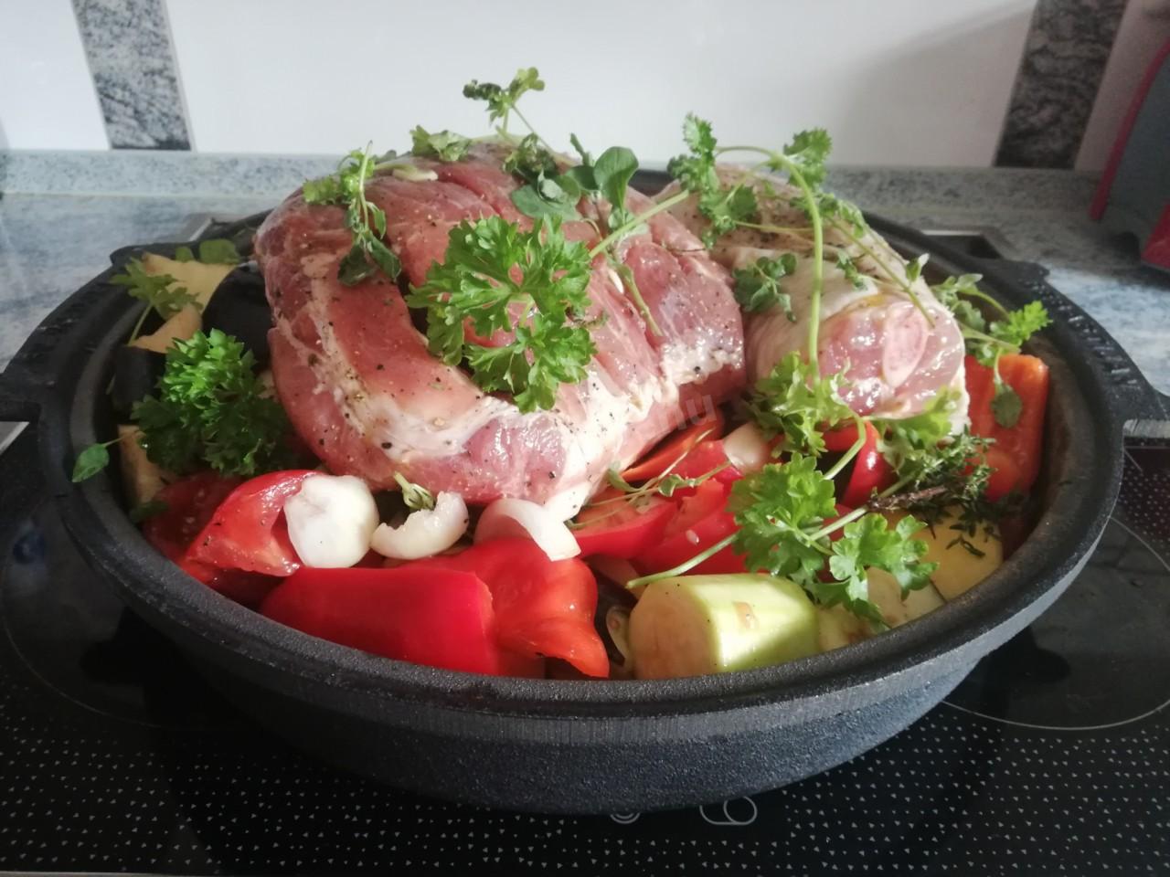 Шаг 7 приготовления Мясо под пеком или Пека