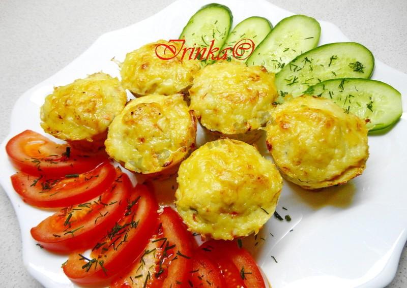 Обложка рецепта Мини-запеканки из куриного филе с творогом