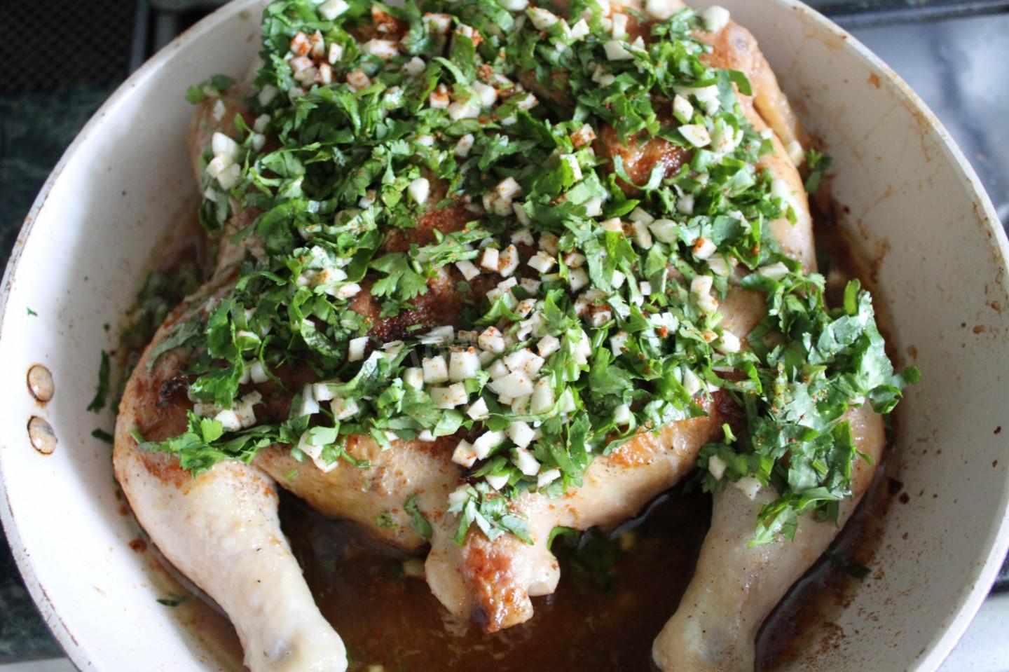 Шаг 7 приготовления Курица по-аджарски