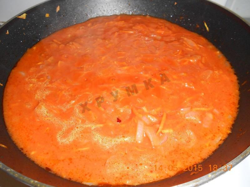 Шаг 5 приготовления Ленивые голубцы с капустой и фаршем в горшочках