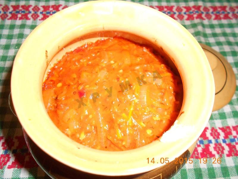 Шаг 6 приготовления Ленивые голубцы с капустой и фаршем в горшочках