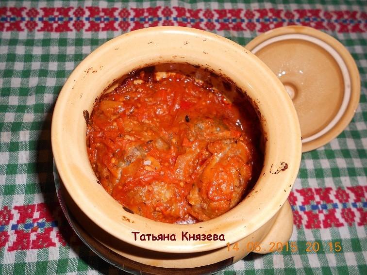 Обложка рецепта Ленивые голубцы с капустой и фаршем в горшочках