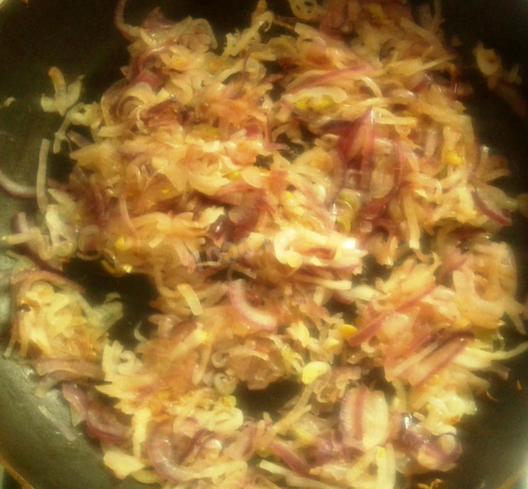 Шаг 2 приготовления Жареная капуста с куриной печенью