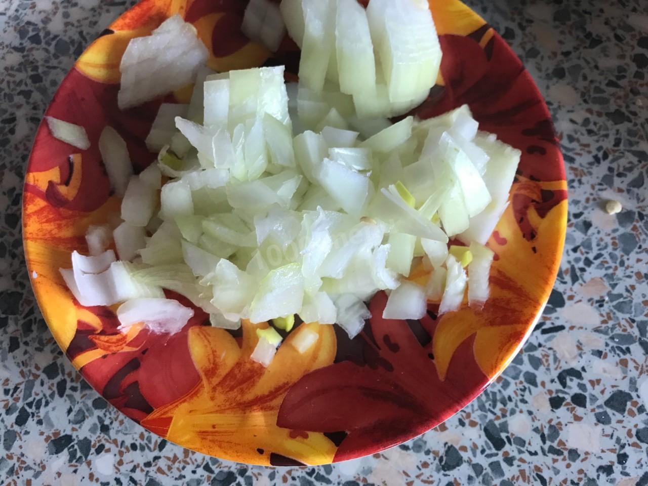 Шаг 3 приготовления Рис по-тайски с курицей креветками и кешью