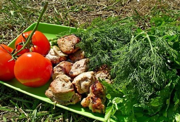 Шаг 7 приготовления Шашлык из свинины с луком на углях