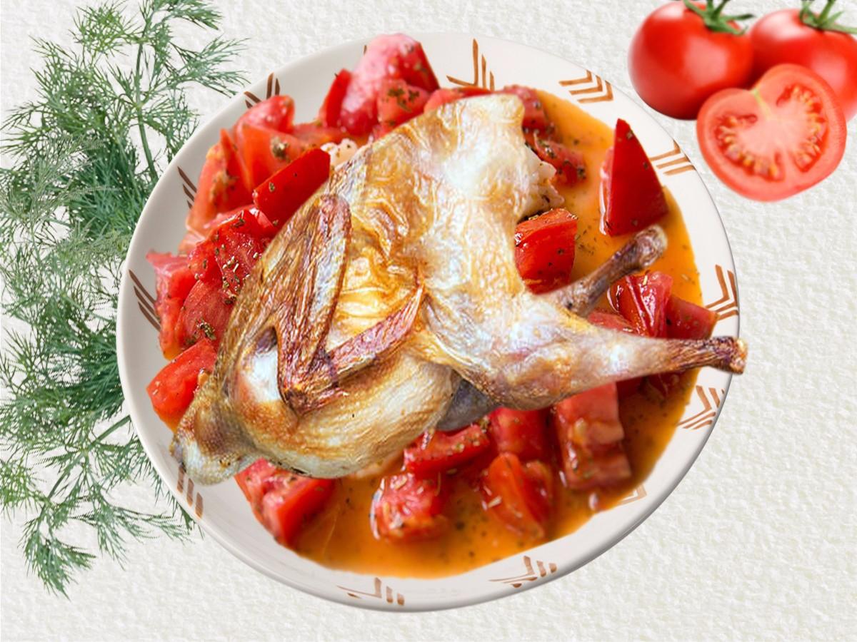 Обложка рецепта Куропатка тушеная с овощами