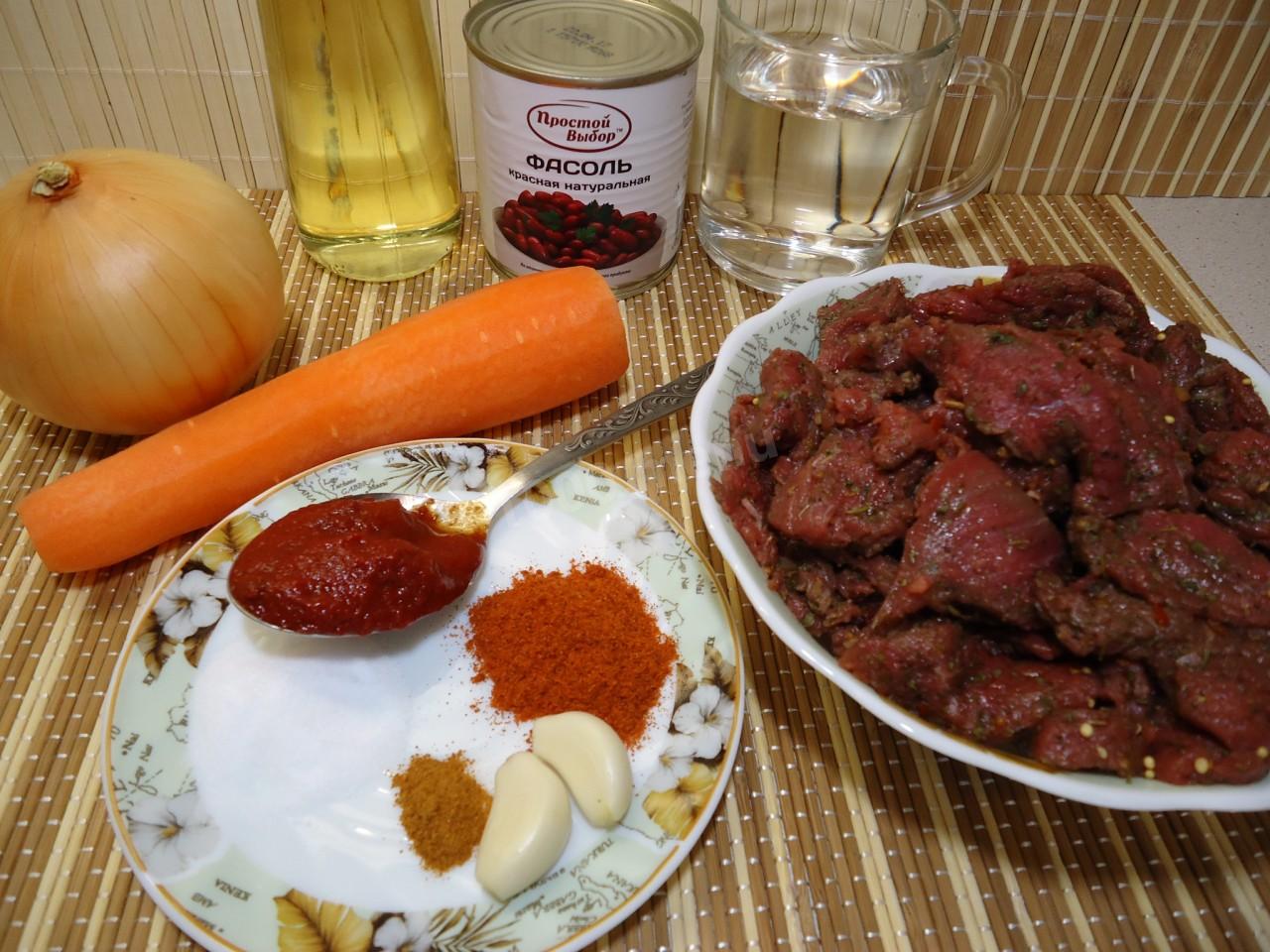 Шаг 1 приготовления Телятина с фасолью