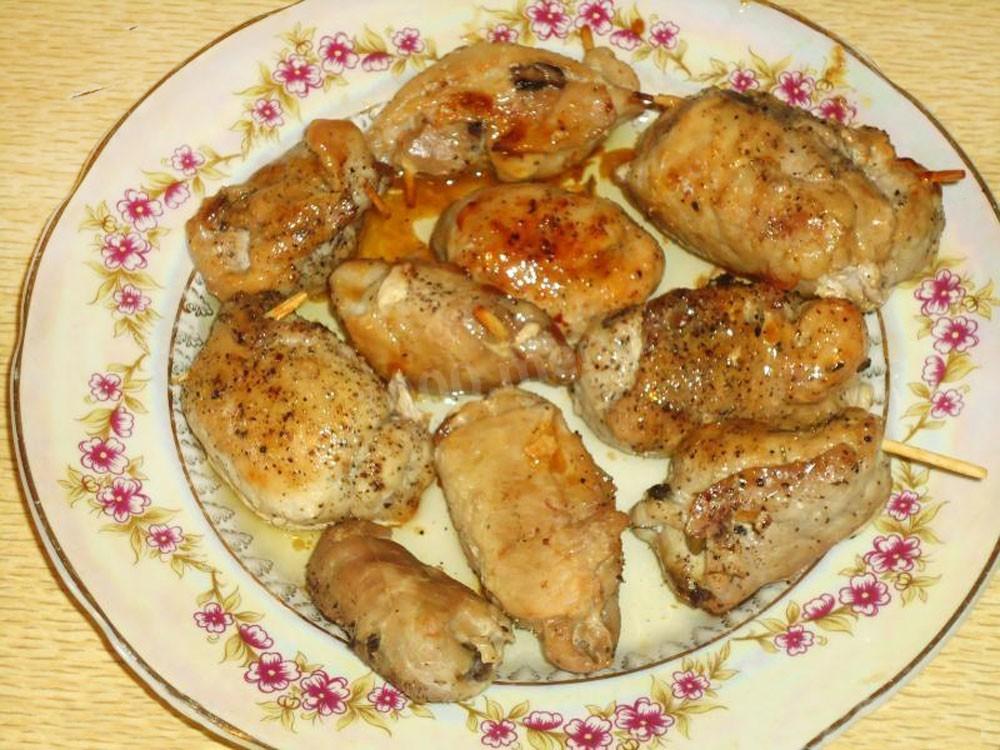 Обложка рецепта Зразы из мякоти свинины с шампиньонами в духовке