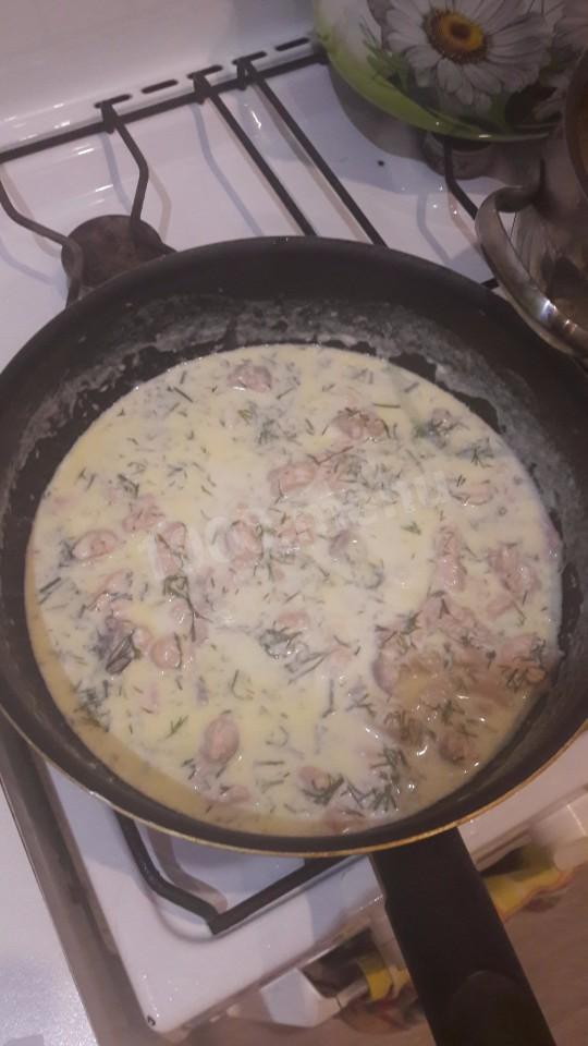 Шаг 2 приготовления Паста с красной рыбой