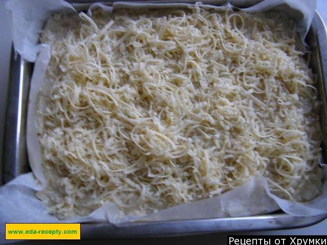 Шаг 7 приготовления Запеканка с овсяными хлопьями капустой и сыром на молоке