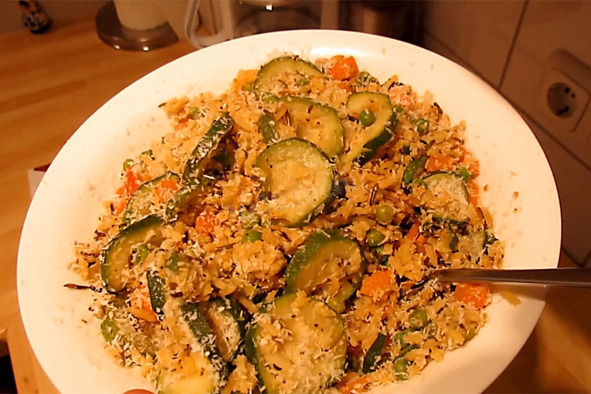 Обложка рецепта Дикий рис с овощами