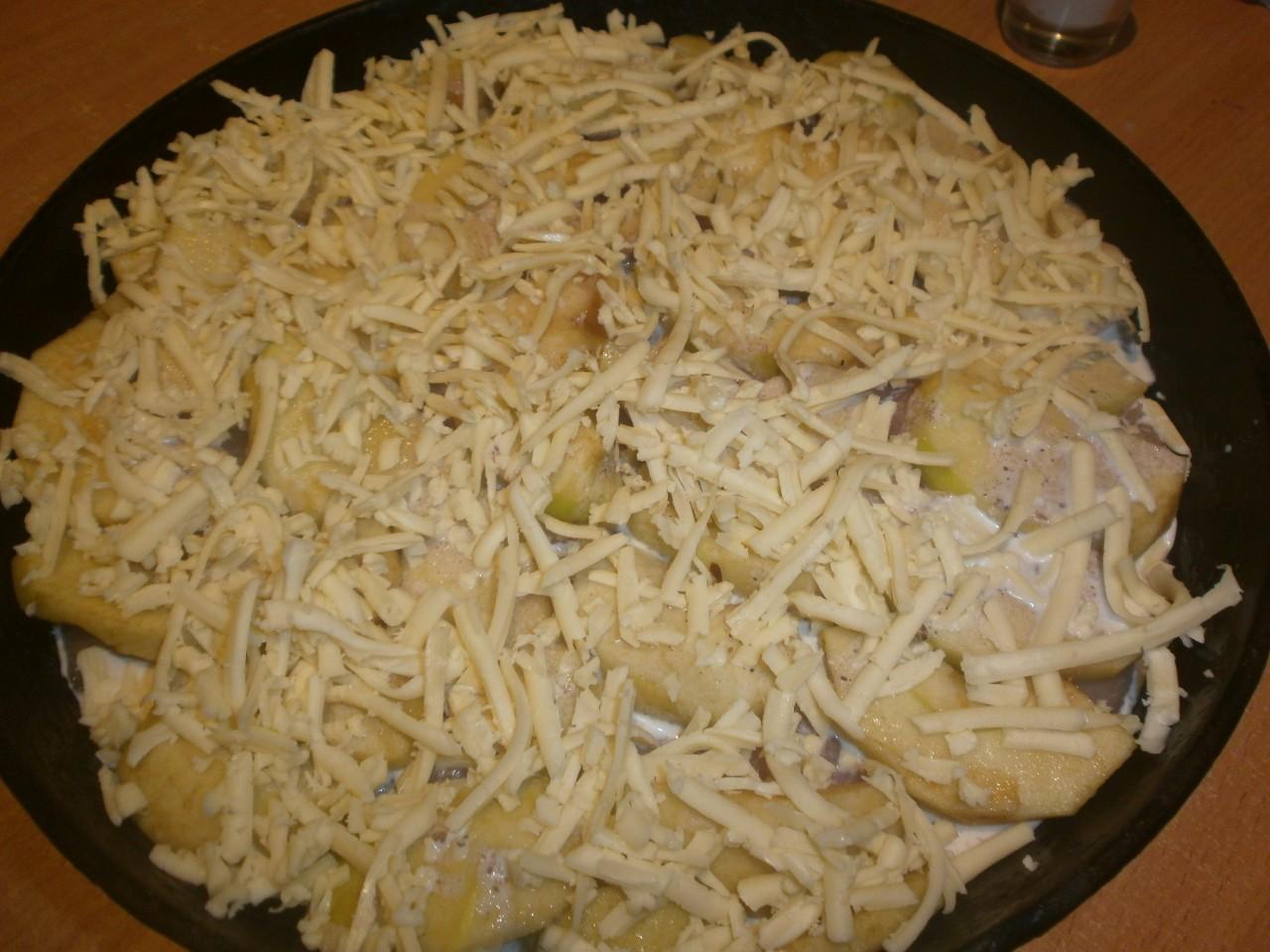 Шаг 15 приготовления Куриная грудка с яблоками в сливках