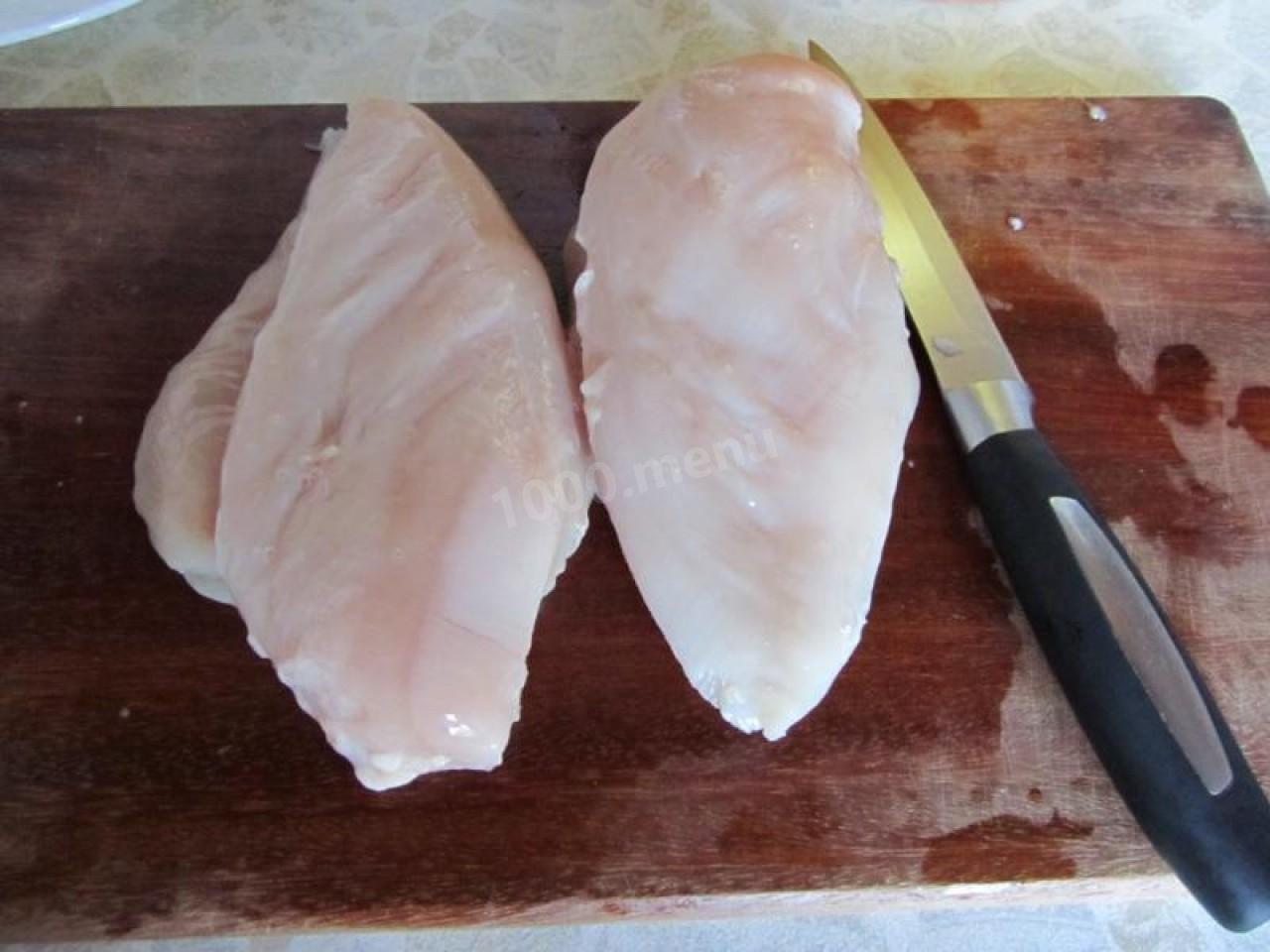 Шаг 2 приготовления Куриная грудка с апельсинами и болгарским перцем